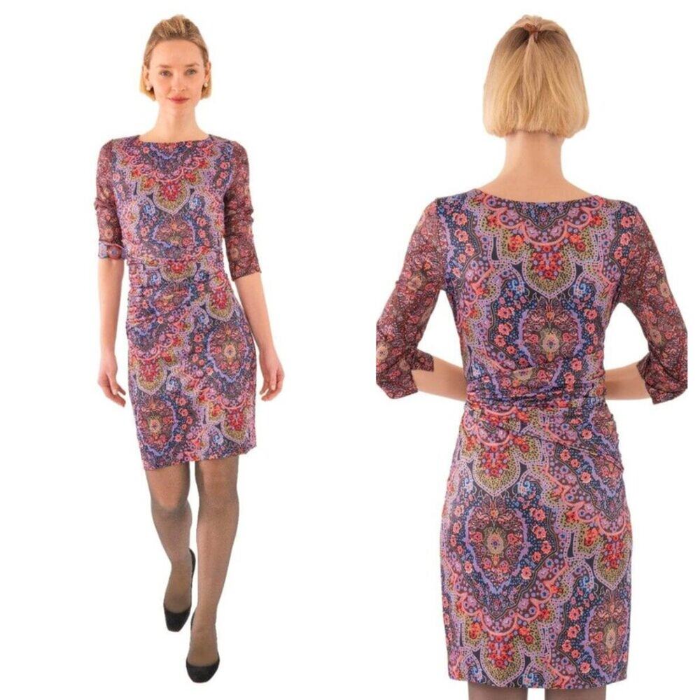 Gretchen Scott Jersey Corset Printed Mini Dress Women’s sz XS